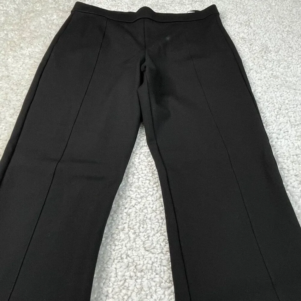 Tory Burch Stacey Ponte Crop Pants Black Womens Large